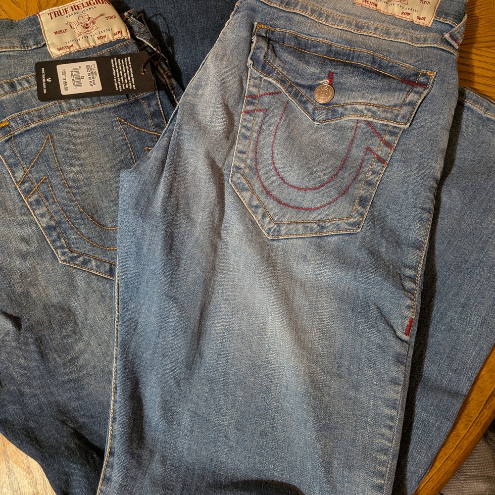 True Religion Light Blue Slim Straight Jeans